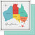 Scrapbook Customs - 12 x 12 Double Sided Paper - Australia Memories Map