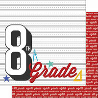 Scrapbook Customs - 12 x 12 Double Sided Paper - 8th Grade Year