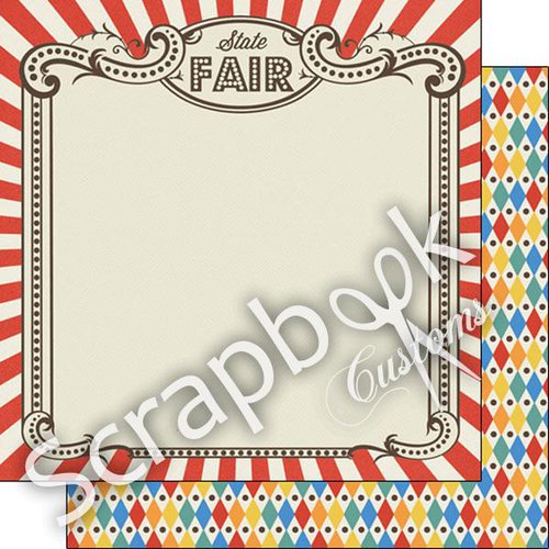Scrapbook Customs - Fun at the Fair Collection - 12 x 12 Double Sided Paper - State Fair