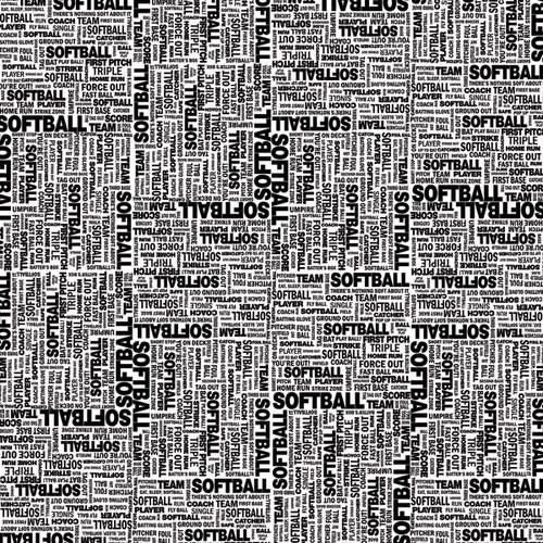Scrapbook Customs - Sports Collection - 12 x 12 Paper - Softball Word Grid