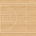 Scrapbook Customs - Sports Collection - 12 x 12 Paper - Basketball Court 3 - Left