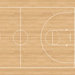 Scrapbook Customs - Sports Collection - 12 x 12 Paper - Basketball Court 3 - Right