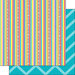 Scrapbook Customs - Happy Birthday Collection - 12 x 12 Double Sided Paper - Stripe