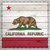 Scrapbook Customs - State Sightseeing Collection - 12 x 12 Paper - Wood Flag - California