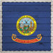 Scrapbook Customs - State Sightseeing Collection - 12 x 12 Paper - Wood Flag - Idaho