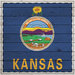 Scrapbook Customs - State Sightseeing Collection - 12 x 12 Paper - Wood Flag - Kansas