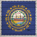Scrapbook Customs - State Sightseeing Collection - 12 x 12 Paper - Wood Flag - New Hampshire