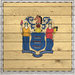 Scrapbook Customs - State Sightseeing Collection - 12 x 12 Paper - Wood Flag - New Jersey