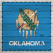 Scrapbook Customs - State Sightseeing Collection - 12 x 12 Paper - Wood Flag - Oklahoma