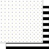 Scrapbook Customs - 12 x 12 Double Sided Paper - Black and White Stripes