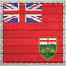 Scrapbook Customs - Canadian Provinces Sightseeing Collection - 12 x 12 Paper - Wood Flag - Ontario