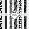 Scrapbook Customs - Black and White Shapes Collection - 12 x 12 Paper Pack