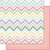 Scrapbook Customs - Baby Girl Collection - 12 x 12 Double Sided Paper - Chevron