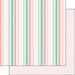Scrapbook Customs - Baby Girl Collection - 12 x 12 Double Sided Paper - Stripe