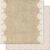 Scrapbook Customs - Burlap and Lace Collection - 12 x 12 Double Sided Paper - Borders