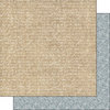 Scrapbook Customs - Burlap and Lace Collection - 12 x 12 Double Sided Paper - Words