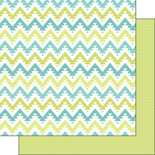 Scrapbook Customs - Tribal Collection - 12 x 12 Double Sided Paper - Chevron