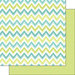 Scrapbook Customs - Tribal Collection - 12 x 12 Double Sided Paper - Chevron