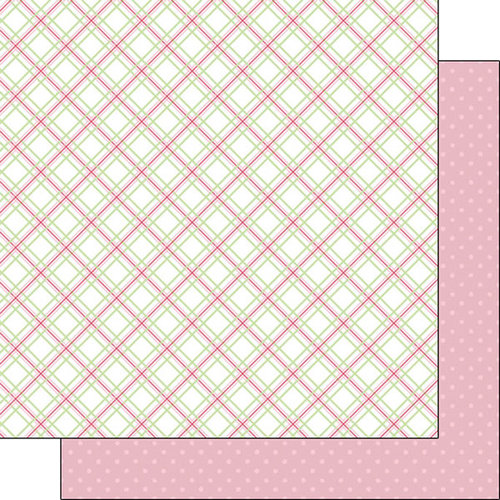 Scrapbook Customs - Valentine Collection - 12 x 12 Double Sided Paper - Plaid