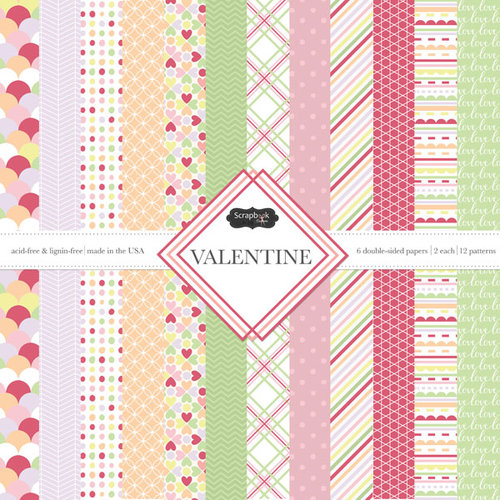 Scrapbook Customs - Valentine Collection - 12 x 12 Paper Pack