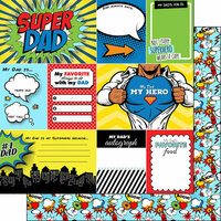 Scrapbook Customs - Superhero Collection - 12 x 12 Double Sided Paper - Dad - Journal