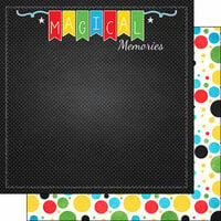 Scrapbook Customs - Magical Collection - 12 x 12 Double Sided Paper - Magical Memories Dots