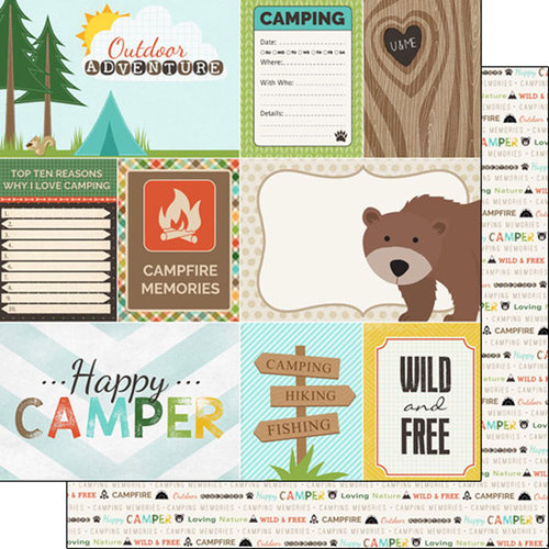 Scrapbook Customs - Outdoor Adventure Collection - 12 x 12 Double Sided Paper - Journal