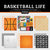 Scrapbook Customs - Basketball Life Collection - 12 x 12 Paper Pack