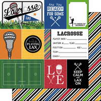 Scrapbook Customs - Lacrosse Life Collection - 12 x 12 Double Sided Paper - Lacrosse Life 1