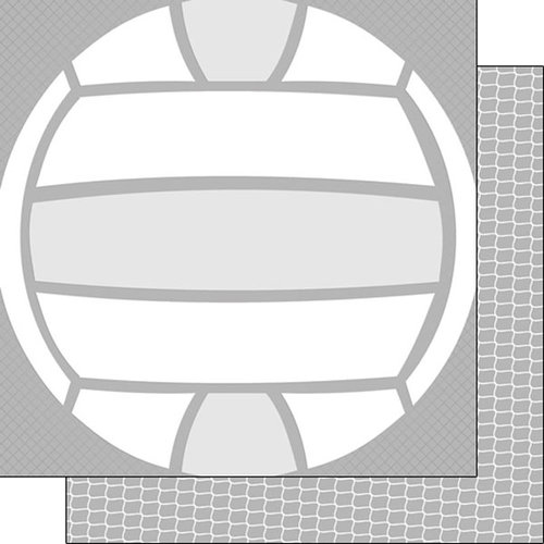 Scrapbook Customs - Volleyball Life Collection - 12 x 12 Double Sided Paper - Volleyball Life 5