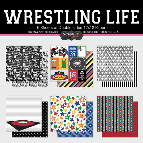 Scrapbook Customs - Wrestling Life Collection - 12 x 12 Paper Pack
