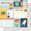 Scrapbook Customs - Travel Adventure Collection - 12 x 12 Double Sided Paper - Amsterdam Memories Journal