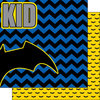 Scrapbook Customs - Inspired By Collection - 12 x 12 Double Sided Paper - Bat Superhero - Right
