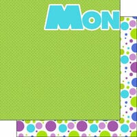 Scrapbook Customs - Inspired By Collection - 12 x 12 Double Sided Paper - Monster Left