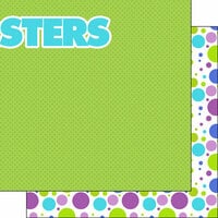 Scrapbook Customs - Inspired By Collection - 12 x 12 Double Sided Paper - Monster Right
