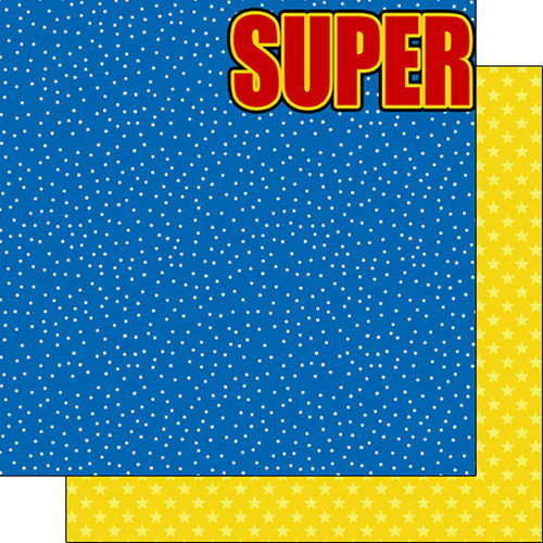 Scrapbook Customs - Inspired By Collection - 12 x 12 Double Sided Paper - Super Kid - Left