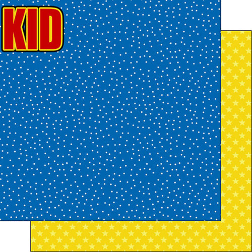 Scrapbook Customs - Inspired By Collection - 12 x 12 Double Sided Paper - Super Kid - Right