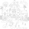 Scrapbook Customs - Adult Coloring Page - 12 x 12 Paper - Houses