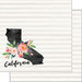 Scrapbook Customs - 12 x 12 Double Sided Paper - California Watercolor