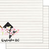 Scrapbook Customs - 12 x 12 Double Sided Paper - Washington DC Watercolor