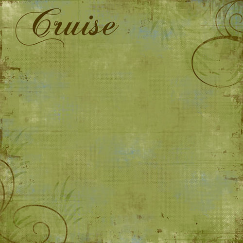 Scrapbook Customs - Cruise Collection - 12 x 12 Paper - Fern