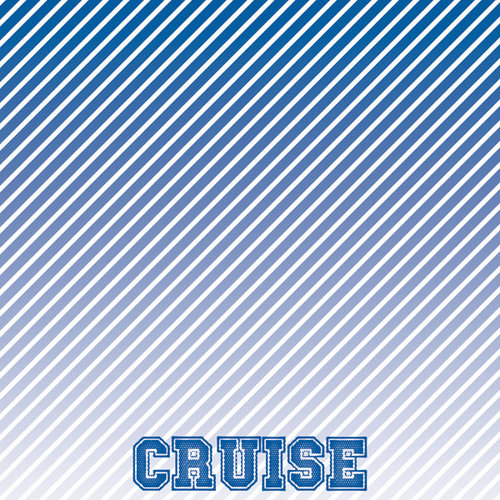 Scrapbook Customs - Cruise Collection - 12 x 12 Paper - Ombre Left