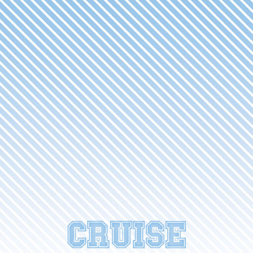 Scrapbook Customs - Cruise Collection - 12 x 12 Paper - Ombre Right