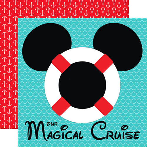 Scrapbook Customs - Cruise Collection - 12 x 12 Double Sided Paper - Magical Life Preserver