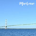 Scrapbook Customs - 12 x 12 Paper - Mackinac Island Bridge - Left Watercolor