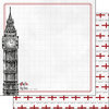 Scrapbook Customs - Adventure Collection - 12 x 12 Double Sided Paper - London Big Ben