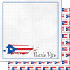 Scrapbook Customs - Adventure Collection - 12 x 12 Double Sided Paper - Puerto Rico Border
