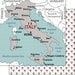 Scrapbook Customs - Adventure Collection - 12 x 12 Double Sided Paper - Italy Map