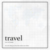 Scrapbook Customs - 12 x 12 Single Sided Paper - Travel Definition Border