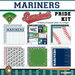 Scrapbook Customs - Baseball - 12 x 12 Paper Pack - Mariners Pride